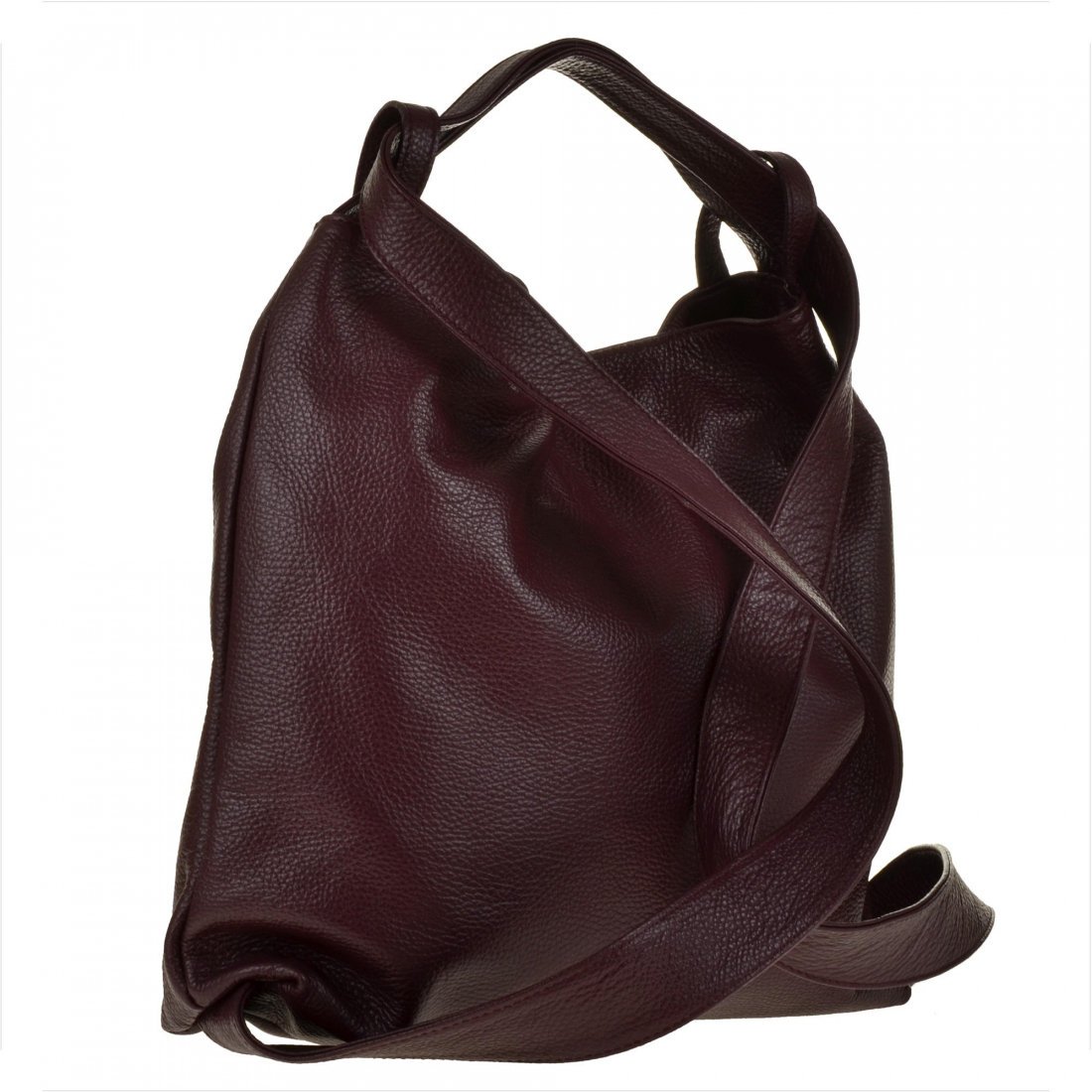 Torebko plecak duża bordowa XL