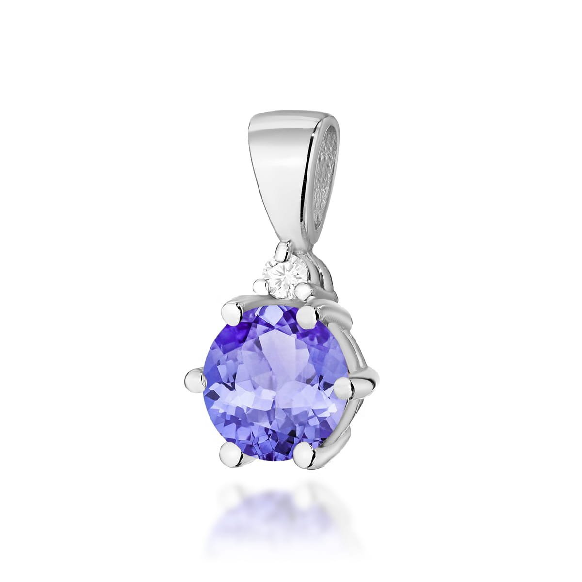 Złota zawieszka / wisiorek Tanzanit 0,50ct białe złoto pr. 585