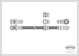 Przewód hamulcowy elastyczny Corteco 19032219 - Przewody hamulcowe - miniaturka - grafika 1