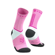 Skarpetki sportowe męskie - COMPRESSPORT Skarpetki do biegania ULTRA TRAIL SOCKS V2.0 begonia/neon pink - miniaturka - grafika 1