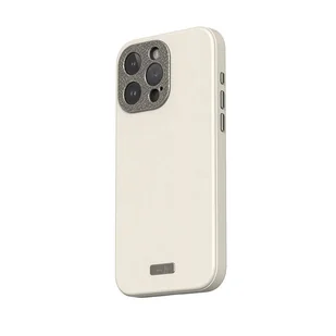 Moshi Napa MagSafe - Skórzane etui iPhone 15 Pro Max (Eggnog White) - Etui i futerały do telefonów - miniaturka - grafika 2