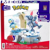 Klocki - Klocki konstrukcyjne Pokémon Mega Construx Piplup i Śnieżny dzień Sneasela HKT20 - miniaturka - grafika 1