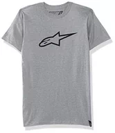Koszulki męskie - Alpinestars Heritage Blaze Tee męski T-shirt, sportowa koszulka z krótkim rękawem, krój podkreślający sylwetkę, odzież sportowa outdoorowa szary szary/czarny S - miniaturka - grafika 1
