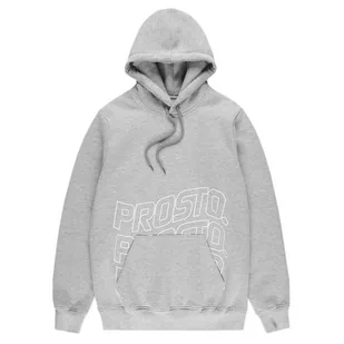 Bluza Prosto Klasyk Hoodie Waver KL222MSWE2102 - szara - Bluzy sportowe męskie - miniaturka - grafika 1