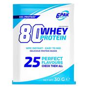 Odżywki białkowe - 6PAK Nutrition 80 Whey Protein 30g / White Chocolate Cherry - miniaturka - grafika 1