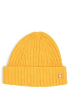 Czapki damskie - Tommy Hilfiger - Czapka damska z domieszką alpaki, żółty - miniaturka - grafika 1