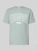 Koszulki męskie - t-shirt z logo i okrągłym dekoltem - miniaturka - grafika 1