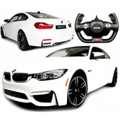 Zabawki zdalnie sterowane - Samochód Zdalnie Sterowany Rc Auto Na Pilot Bmw M4 LEDy Rastar Gumowe Opony - miniaturka - grafika 1