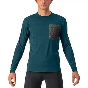 CASTELLI Unltd Merino Ls męska bluza, Głęboki niebieski z odcieniem zielonkawego, XXL - Bluzy męskie - miniaturka - grafika 1