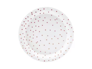 Party Deco Talerzyki Kropki różowe złoto - 18 cm - 6 szt. TPP53-008 - Gadżety na imprezę - miniaturka - grafika 1