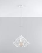Lampy sufitowe - Sollux Lighting Lampa wisząca UMBERTO biała SL.0293 - miniaturka - grafika 1