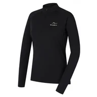 Koszulki sportowe damskie - Damska koszulka Husky Tromi zip L Rozmiar: XL / Kolor: czarny - miniaturka - grafika 1