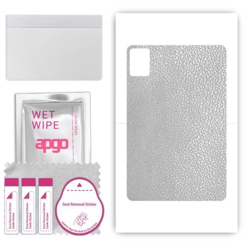 folia naklejka skórka strukturalna na TYŁ do Doogee T20 - Skóra Srebrna - apgo SKINS