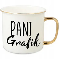 Kubki - KUBEK UCHO RANT ZŁOTY PORCELANOWY RETRO 280ML PREZENT DLA PANI GRAFIK WZ - miniaturka - grafika 1