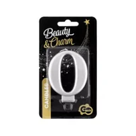 Urodziny dla dorosłych - Godan Świeczka cyferka 0, metalik srebrna PF-SCS0 8cm - miniaturka - grafika 1