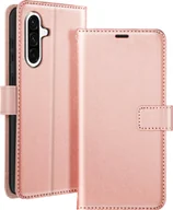 Portfele - Mayaxess, etui portfelowe do Samsung Galaxy A36 z paskiem na nadgarstek, różowe złoto - miniaturka - grafika 1
