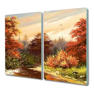 Deska ze szkła 2x30x52 Las rzeka przyroda kuchenna, Coloray - Deski do krojenia - miniaturka - grafika 1