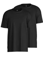 Koszulki męskie - CALIDA T-shirt męski, czarny, 50 - miniaturka - grafika 1