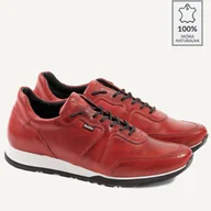 Półbuty męskie - BRILU półbuty Jeffrey czerwone - miniaturka - grafika 1