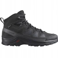 Buty sportowe męskie - Buty męskie trekkingowe Salomon Quest Rove Gtx 471813 wysokie czarne 41 1/3 - miniaturka - grafika 1