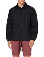 Kurtki męskie - Build Your Brand Męska kurtka z zapięciem na zatrzask i kołnierzem Coach Jacket, Windbreaker dla mężczyzn dostępna w wielu kolorach, rozmiarach XS - 5XL, czarny, L - miniaturka - grafika 1