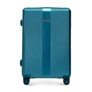 Średnia walizka z polikarbonu w tłoczenia niebieska - Walizki Średnia walizka z polikarbonu w tłoczenia niebieska - Walizki - miniaturka - grafika 1