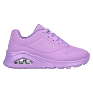 Buty dla dziewczynek - Buty Skechers Uno Gen1 - Neon Glow Jr 310525L-LAV fioletowe - miniaturka - grafika 1