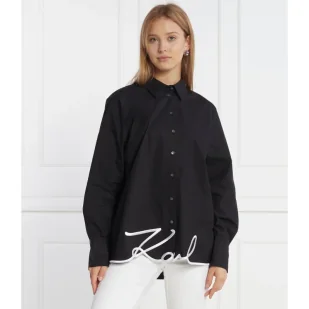 Karl Lagerfeld Koszula karl hem signature shirt | Regular Fit - Koszule damskie - miniaturka - grafika 1