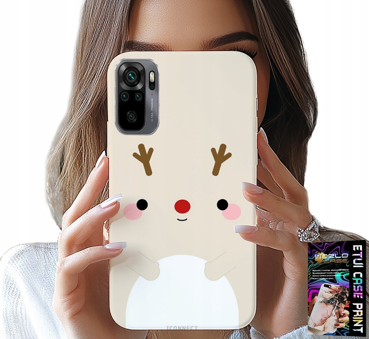 ETUI DO XIAOMI NOTE 10 / 10S - RENIFEREK, RENIFER, ŚWIĄTECZNE WZORY