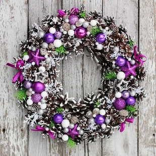 Wianek świąteczny - Ozdoby bożonarodzeniowe - miniaturka - grafika 1