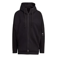 Bluzy damskie - adidas Damska bluza z kapturem W Mv Lo Fz Hd, czarna, XXL, czarny, XXL - miniaturka - grafika 1