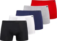 Majtki męskie - Teyli Pięciopak bokserek męskich Levi XL Czarny-biały-niebieski-szary-czerwony - miniaturka - grafika 1