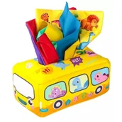 Maty piankowe - Różnorodne materiały pudełko na chusteczki - żółty - miniaturka - grafika 1