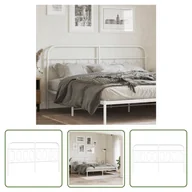 Inne meble do sypialni - The Living Store Metalowe wezgłowie - białe - 183 cm - Wezgłowie - miniaturka - grafika 1