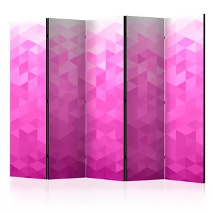 Parawan 5-częściowy - Różowy piksel II [Room Dividers] (rozmiar 225x172) - Parawany - miniaturka - grafika 1