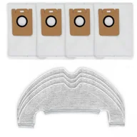 Akcesoria do robotów sprzątających - Zestaw akcesoriów – części zamienne do robota odkurzającego Dreame D10 Plus RLS3D, 4 nakładki na mopa, 4 worki do odkurzacza - miniaturka - grafika 1