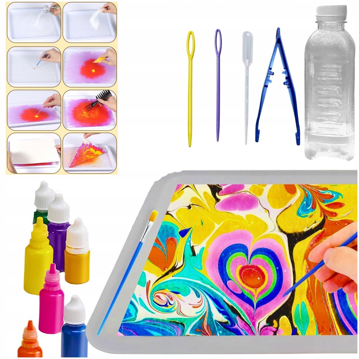 Zestaw Malowanie na Wodzie Magiczny Kreatywny 6 Kolorów Zabawka dla Dzieci