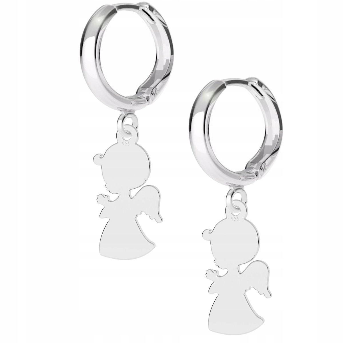 Kolczyki srebrne Anioł Aniołek Angel 925