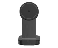 Ładowarki do telefonów - Silver Monkey Alu MagCharger Qi2 3in1 czarna - miniaturka - grafika 1