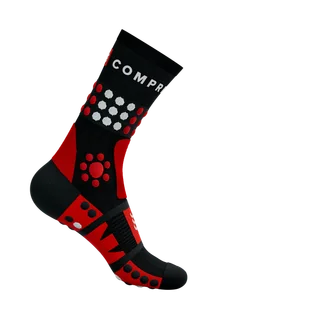COMPRESSPORT skarpetki trekkingowe TREKKING SOCKS black/core red/white - Skarpetki sportowe męskie - miniaturka - grafika 5
