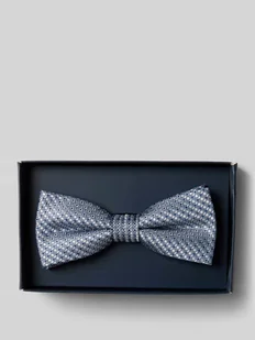 Mucha jedwabna z fakturowanym wzorem - Krawaty i muchy męskie - miniaturka - grafika 1