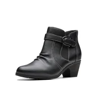 Botki damskie - Clarks Damskie botki Emily2 Opal, Czarna skóra, 39 EU - miniaturka - grafika 1