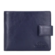 Portfele - Męski portfel ze skóry duży granatowy - miniaturka - grafika 1