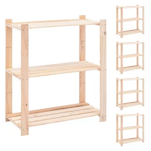 vidaXL Regały z 3 półkami, 5 szt., 80x38x90 cm, sosna, 150 kg 8719883854748 - Szafy i regały magazynowe - miniaturka - grafika 1