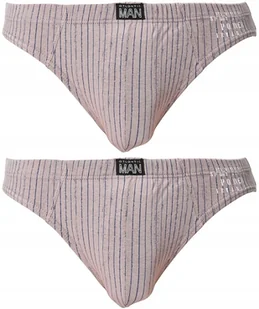 SLIPY MĘSKIE ATLANTIC MP1058 SPORT BAWEŁNA Z ELASTANEM BEŻOWE 2PAK XL - Majtki męskie - miniaturka - grafika 1