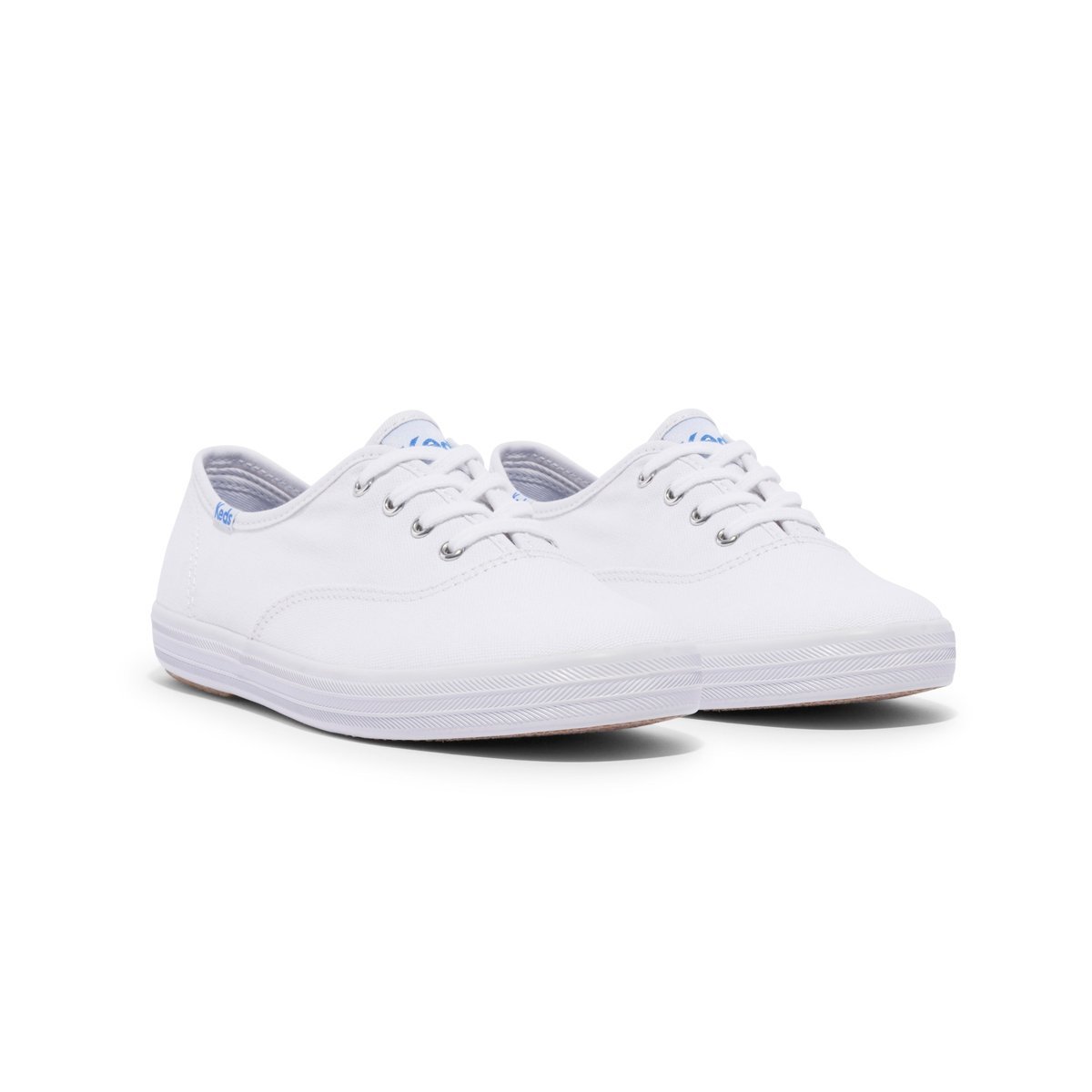 KEDS BIAŁE DAMSKIE TRAMPKI SPORTOWE Z TKANINY NA SZNUROWADŁA 37,5 26LA