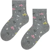 Skarpetki dla dzieci - Skarpetki dziecięce z bawełną w uroczy wzór listków Art.014 Steven - miniaturka - grafika 1