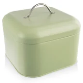 Chlebaki - Chlebak metalowy pojemnik na chleb pieczywo zielony mały GREENISH 20x20x17cm ORION 152463 - miniaturka - grafika 1
