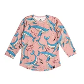 Bluzki dla chłopców - Longsleeve Piaskowy Wieloryb - miniaturka - grafika 1