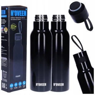 2X N'Oveen Kubek Termiczny Termos Butelka Termiczna Czarna 500Ml - Termosy - miniaturka - grafika 1